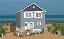 Two story open floor plan, perfect for shore living